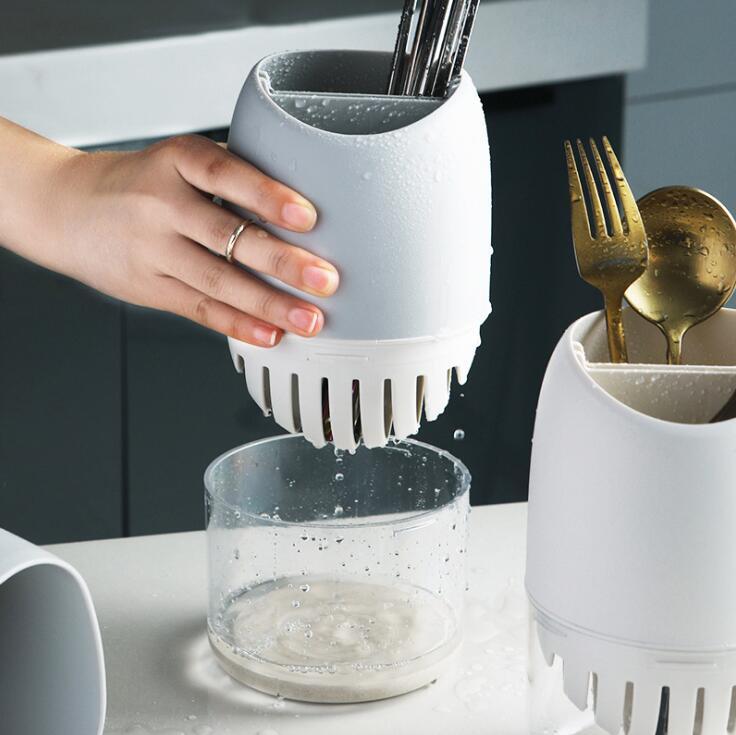 Nordic Self-draining Utensils Storage Rack