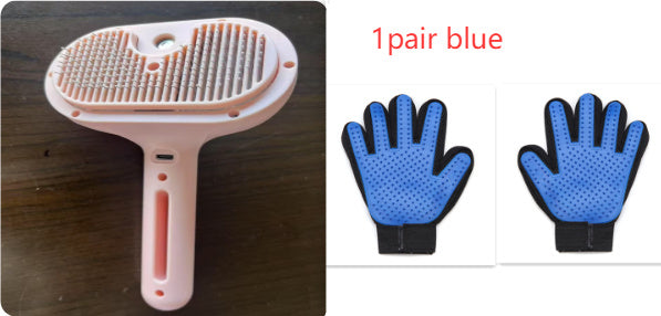Self-Cleaning Pet Comb with Mist – Hair Remover & Grooming Brush