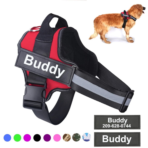 No-Pull Reflective Dog Harness – Adjustable & Personalized