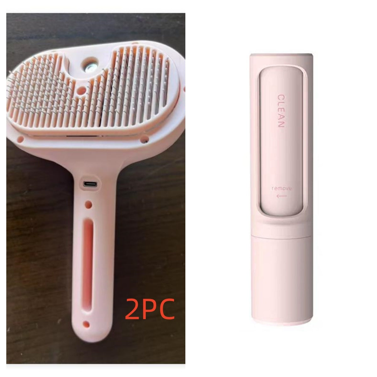 Self-Cleaning Pet Comb with Mist – Hair Remover & Grooming Brush